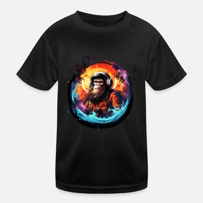 Astronaut Gorrilla - Outer Space Universe Monkey, Kids Functional T-Shirt