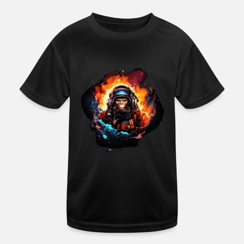 Ape in Outer Space - Space Monkey Ape Bigfooot Kids Functional T-Shirt