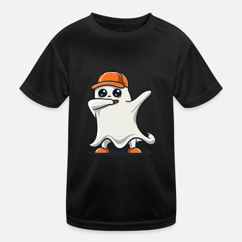 Ghost Dabbing Halloween Dabbing Dab Ghost Kids Functional T-Shirt