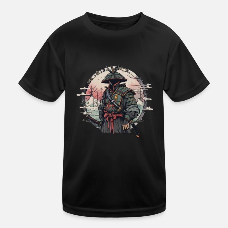 Asia 80s Japanese Retro Samurai Samurai Kids Functional T-Shirt