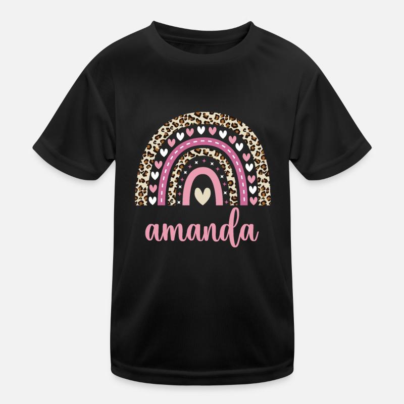 Amanda Regenbogen Name Geburtstag Amanda Kinder Funktions-T-Shirt