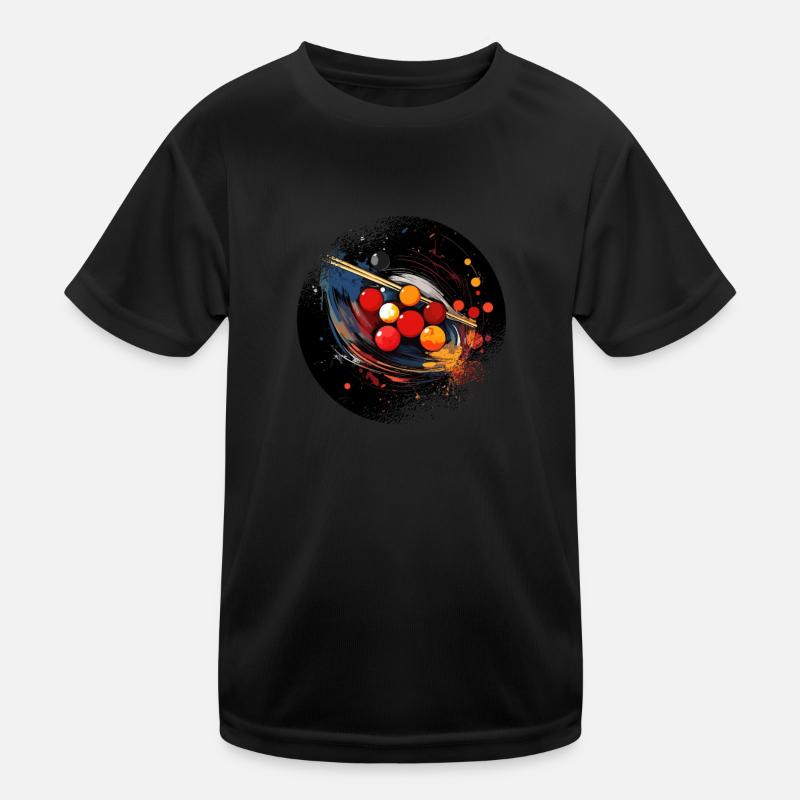 Jeu de snooker Table de snooker Boules de snooker vintage T-shirt sport Enfant