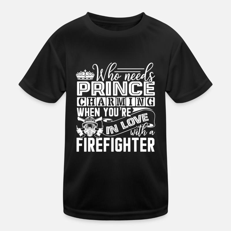 Firefighter In Love With A Firefighter Kids Functional T-Shirt
