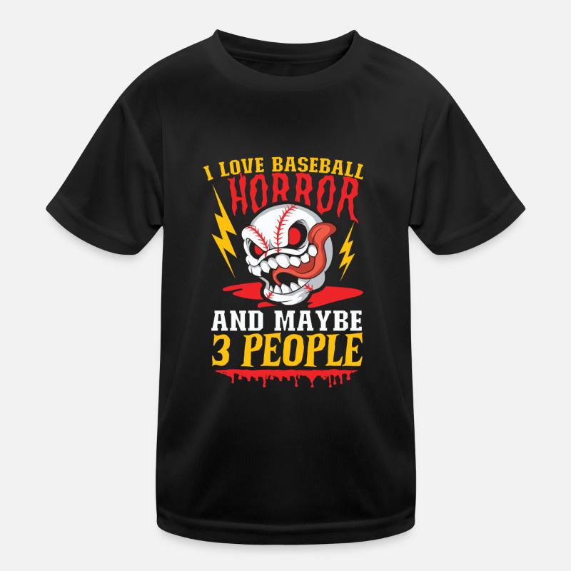 Horror Baseball Gruseliger Baseball Spooky Kinder Funktions-T-Shirt