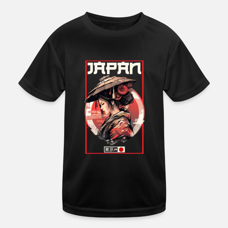 Asia 80s Japanese Retro Samurai Samurai Kids Functional T-Shirt