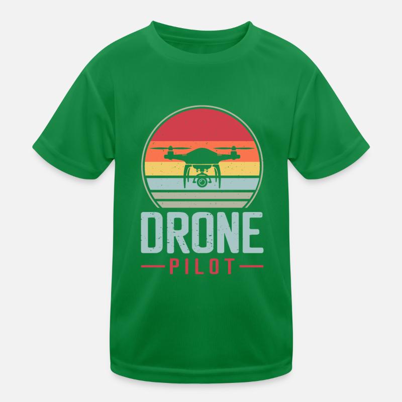 Drohne Kinder Funktions-T-Shirt