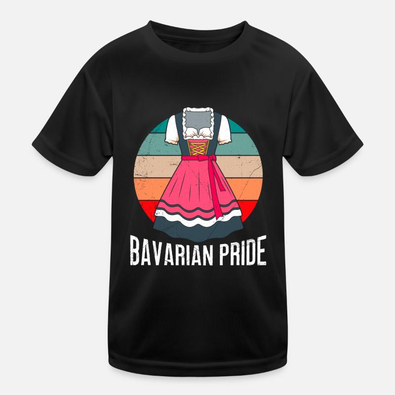 Bavarian Pride Bavarian Dirndl Shirt Women Kids Functional T-Shirt
