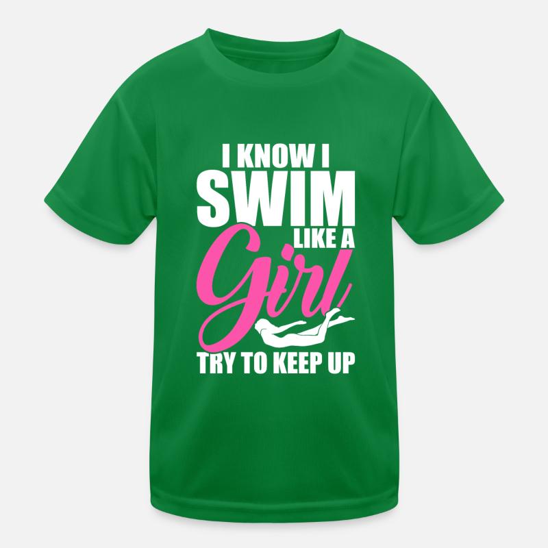 Swimming Float Kids Functional T-Shirt