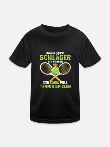 Reichet mir den Schläger ihr Narren Club Verein Te - Kinder Funktions-T-Shirt - Schwarz - Vorne