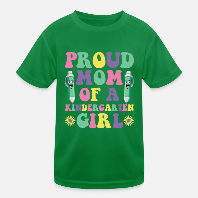 Stolze Mutter eines Kindergartenmädchens! Tochter Kinder Funktions-T-Shirt