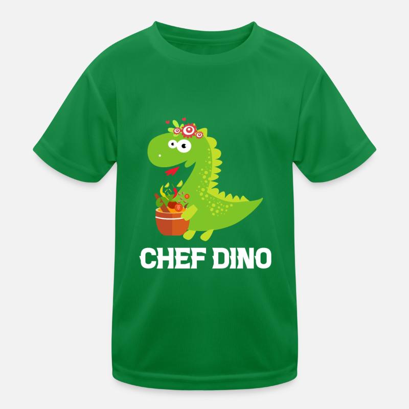 Chef Dino Kitchen Cook & Dinosaur Lover Kitchen Co T-shirt sport Enfant