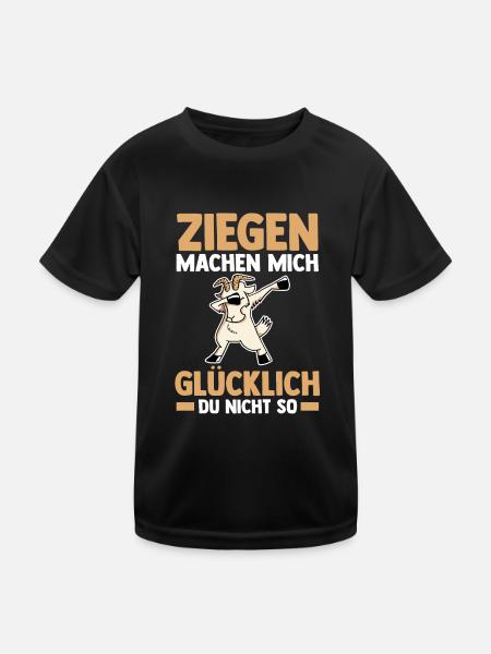 Bauernhof Landwirt Bauer Ziegen - Kinder Funktions-T-Shirt - Schwarz - Vorne