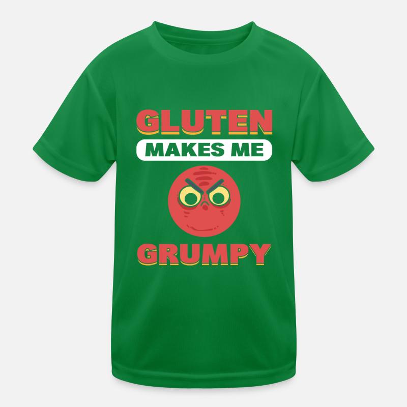 Gluten Makes Me Grumpy Gluten Free Diet Kids Functional T-Shirt