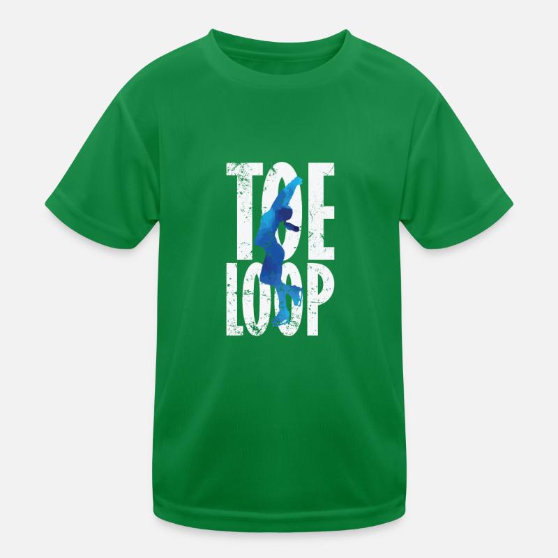 Toeloop Figure Skating Kids Functional T-Shirt