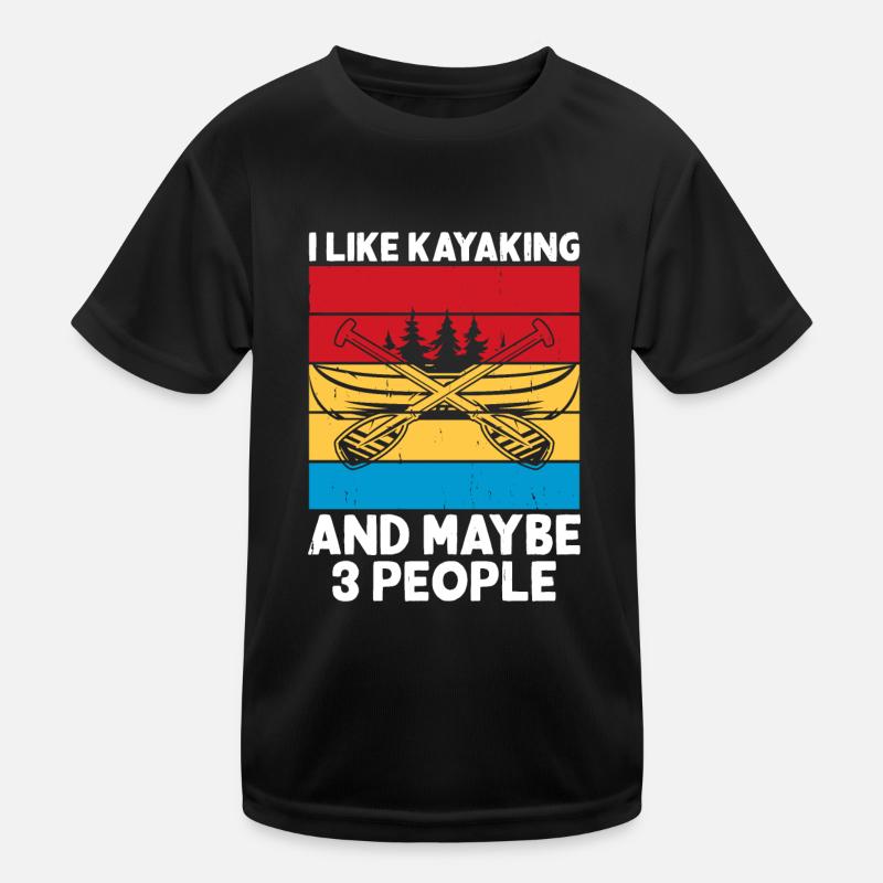 Kajak Kajakfahrer Kajaker Kinder Funktions-T-Shirt