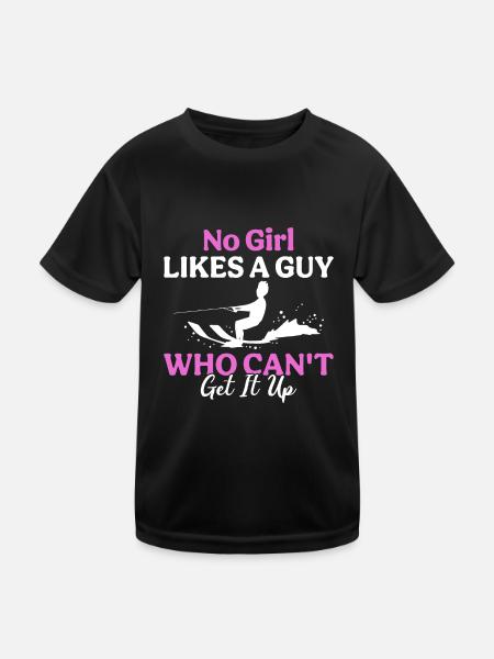 Aucune fille n’aime un gars qui ne peut pas en avoir un - T-shirt sport Enfant - noir - Devant