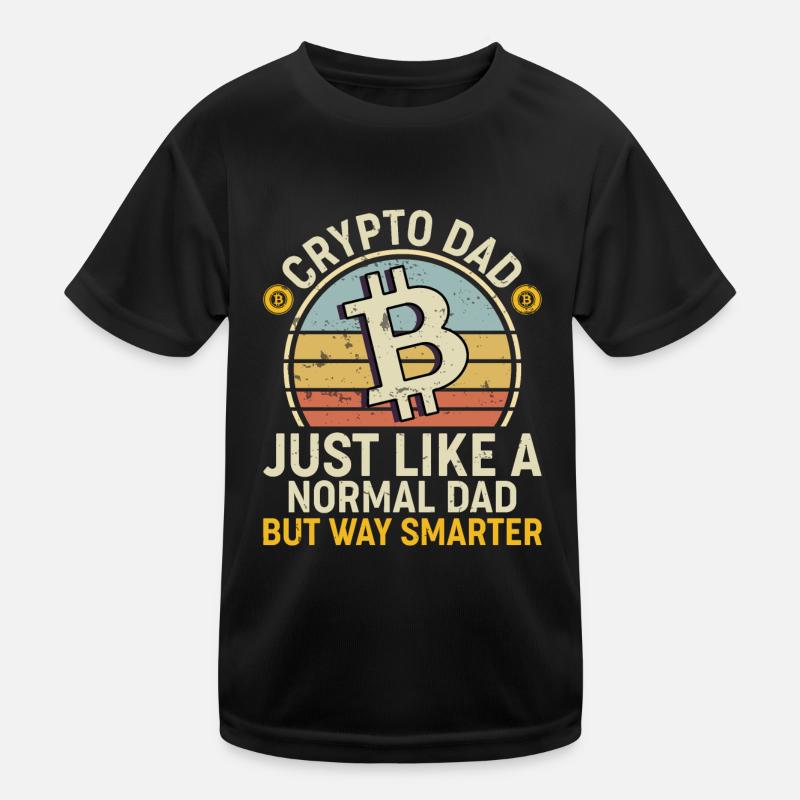 Bitcoin Crypto Cryptocurrency - Kids Functional T-Shirt - black