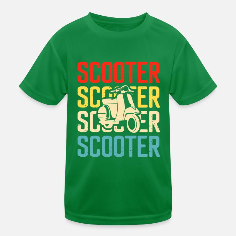 Roller Rollerfahrer Motorroller Kinder Funktions-T-Shirt
