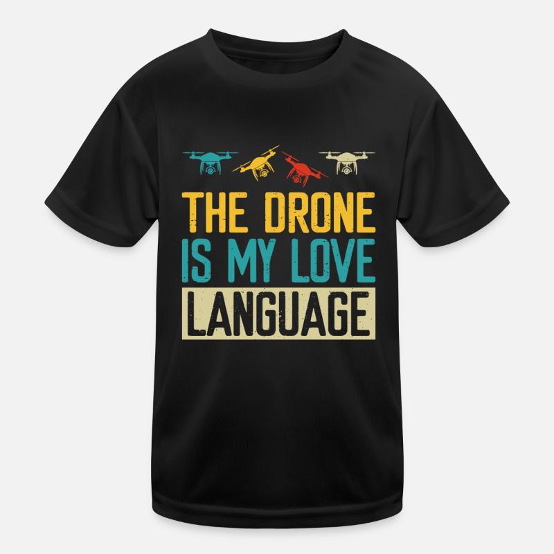 Drohne Kinder Funktions-T-Shirt