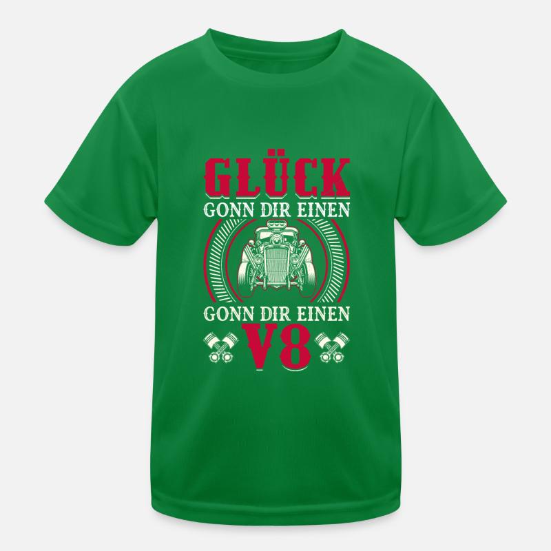 Glück ist käuflich Gönn dir einen V8 Motor Auto Kinder Funktions-T-Shirt