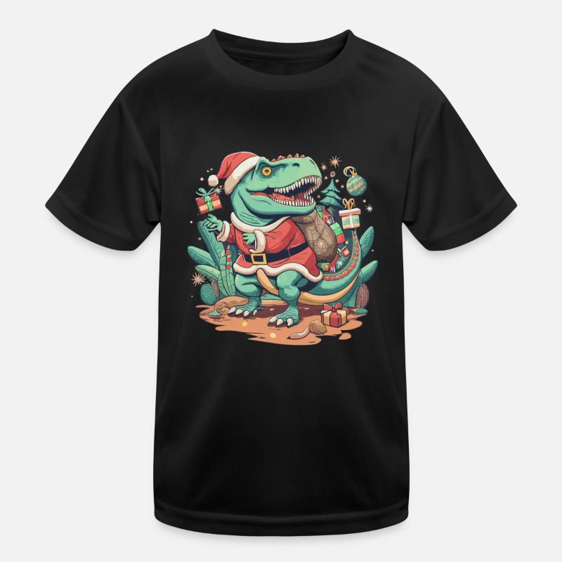 Dinosaure Trex Noël T-shirt sport Enfant