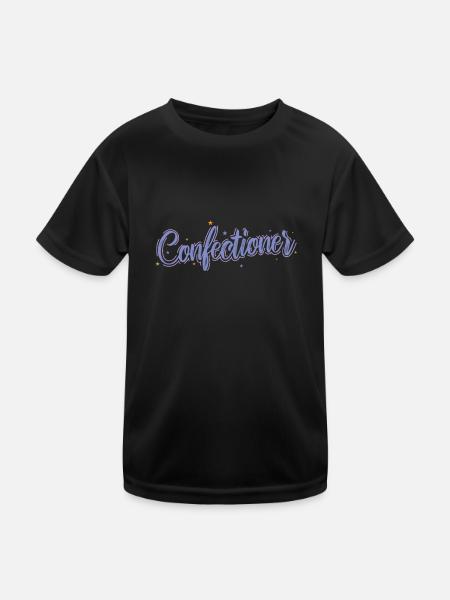 Confectioner Backen Torte - Kinder Funktions-T-Shirt - Schwarz - Vorne