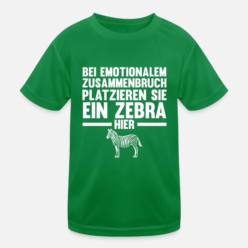Zebra Kinder Funktions-T-Shirt