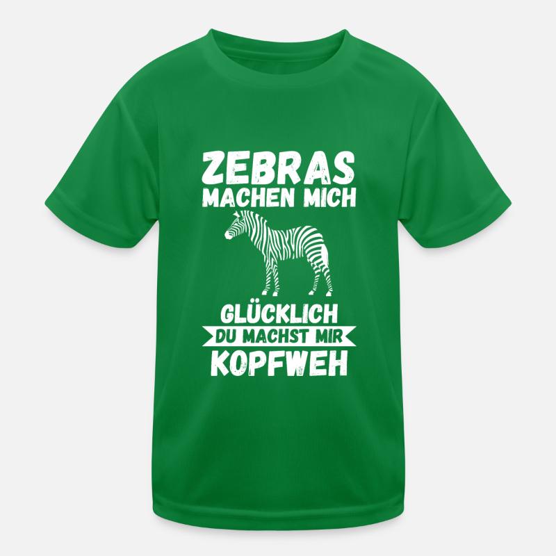 Zebra Kinder Funktions-T-Shirt