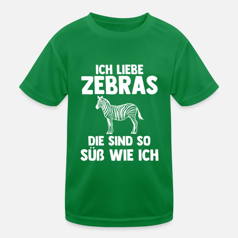 Zebra Kinder Funktions-T-Shirt