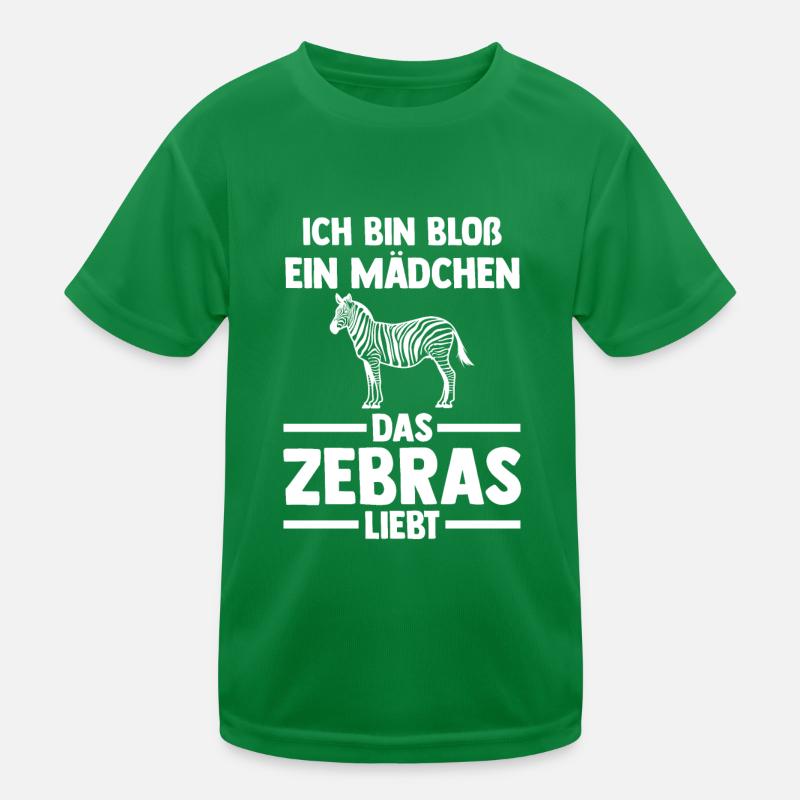 Zebra Kinder Funktions-T-Shirt