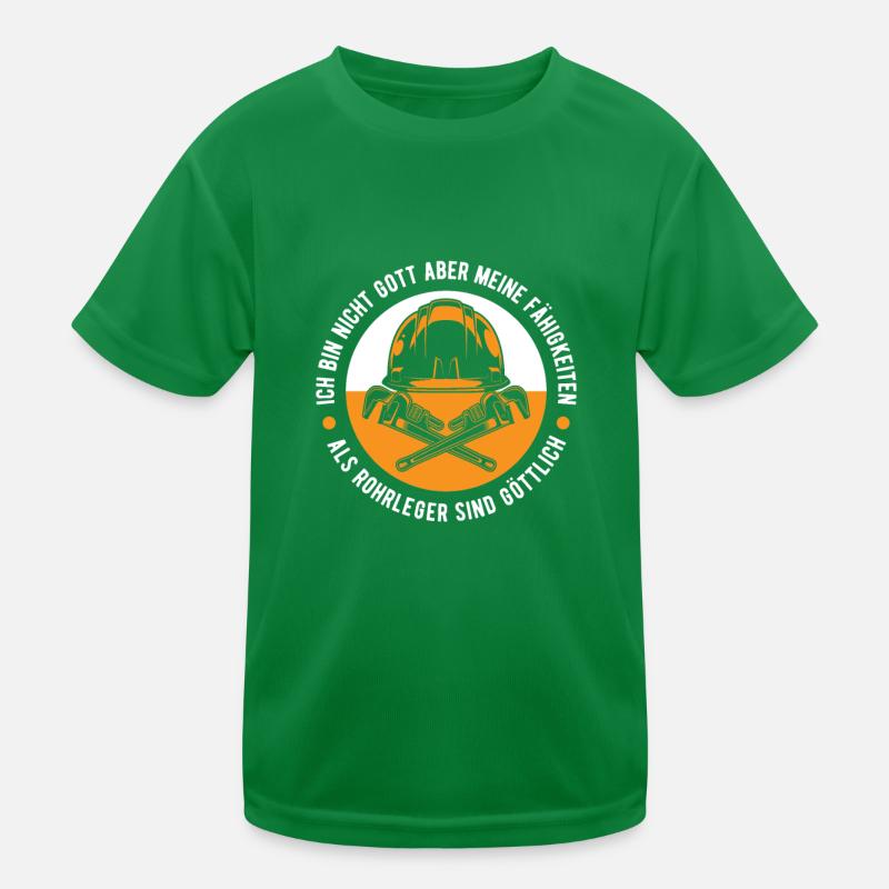 Rohrleitungsbauer Lustig Kinder Funktions-T-Shirt