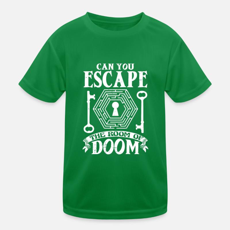 Pouvez-vous échapper à la salle de Doom Puzzle Game Challenge T-shirt sport Enfant