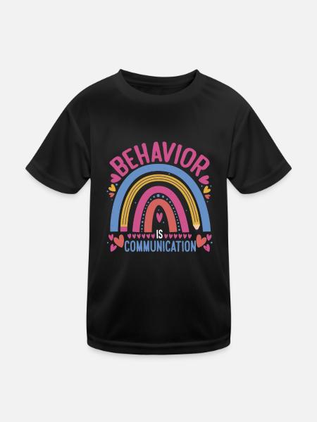 Behavior Is Communication 24 - Kids Functional T-Shirt - black - Front