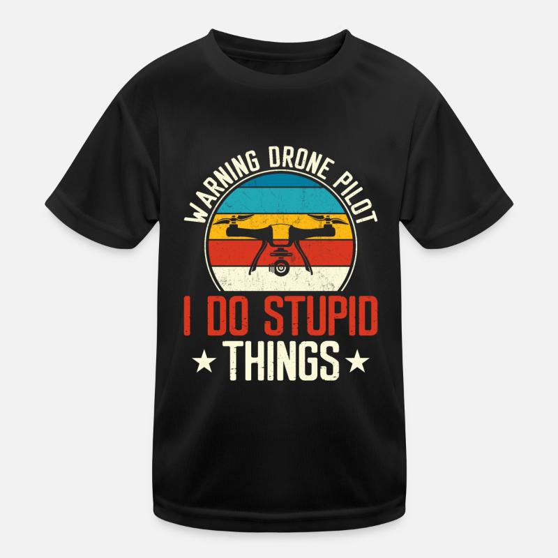 Drohne Kinder Funktions-T-Shirt