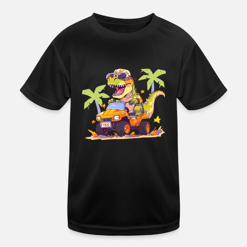 T-Rex conduit un camion monstre T-shirt sport Enfant
