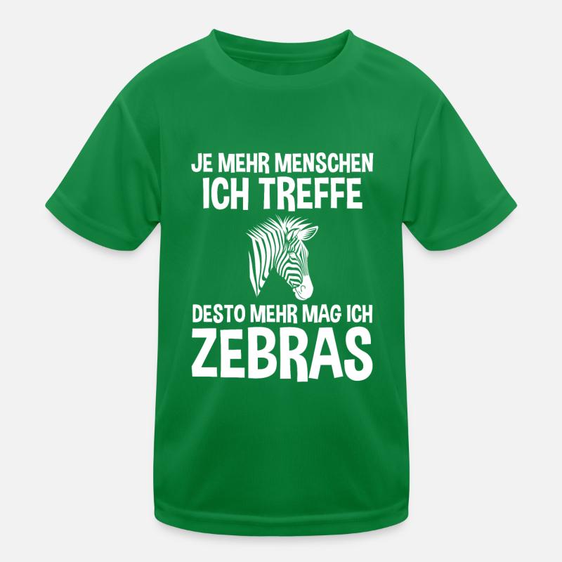 Zebra Kinder Funktions-T-Shirt