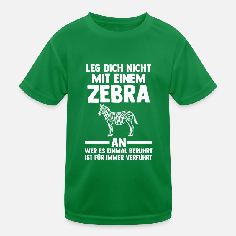 Zebra Kinder Funktions-T-Shirt