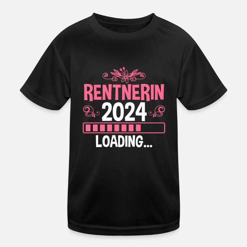 Rentnerin 2024 Pension Ruhestand Rente Kinder Funktions-T-Shirt