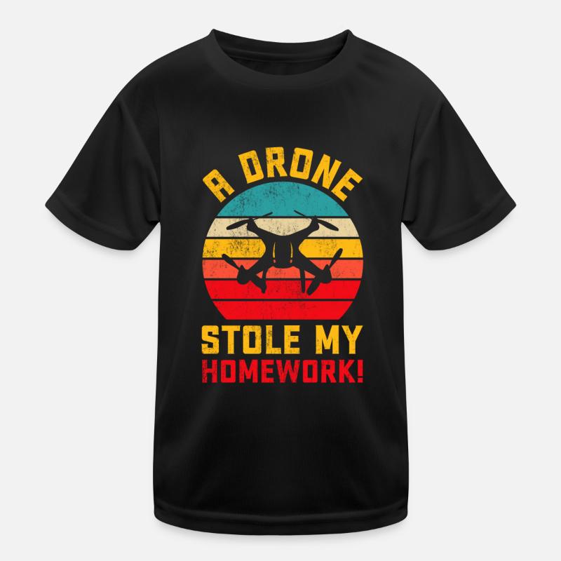 Drohne Kinder Funktions-T-Shirt