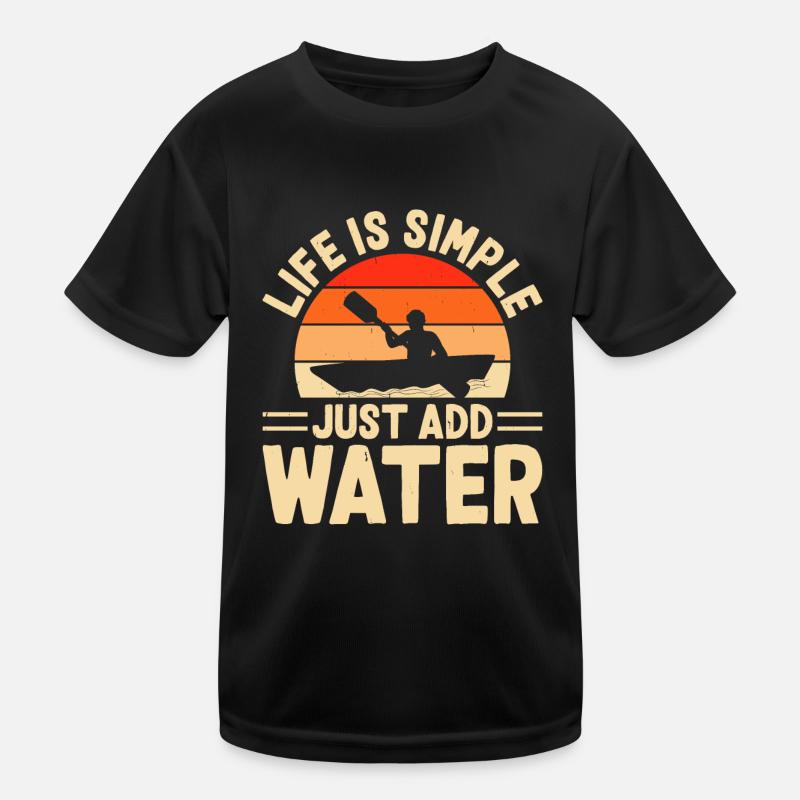 Kajak Kajakfahrer Kajaker Kinder Funktions-T-Shirt