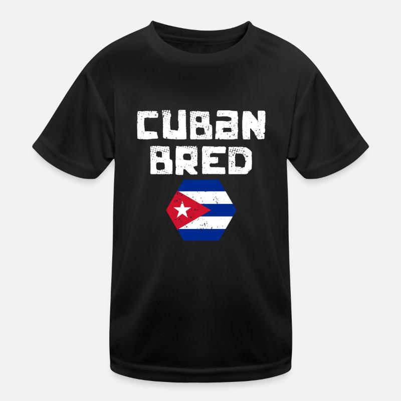 Drapeau cubain élevé impressionnant Pan Cubano pour le T-shirt sport Enfant