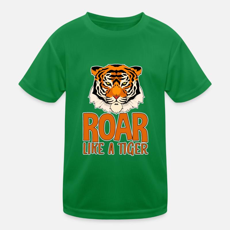 Roar Like A Tiger 4 Kinder Funktions-T-Shirt