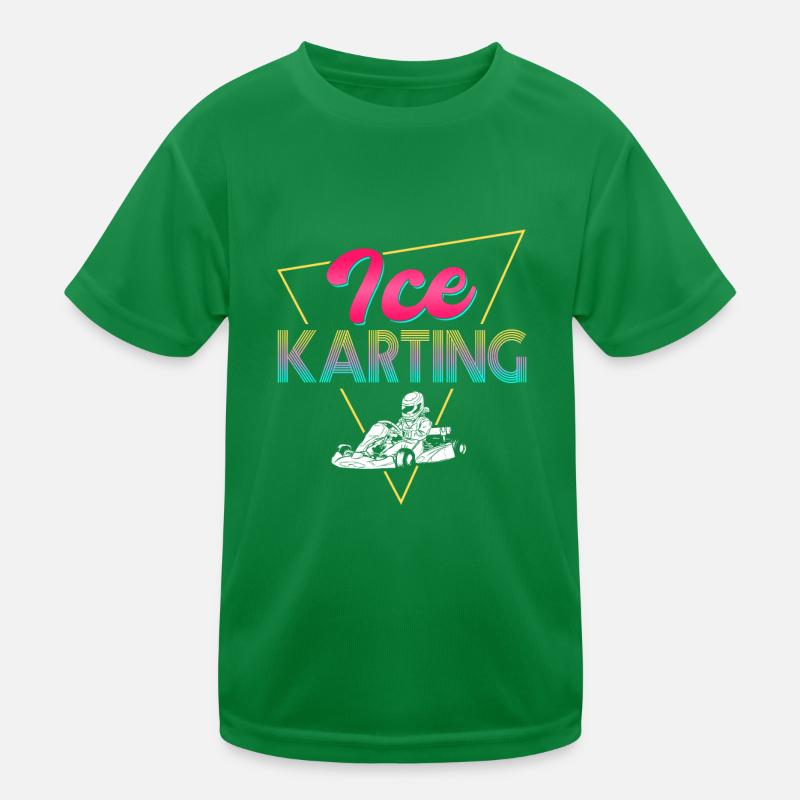 80er Jahre Retro Eiskart Design Kinder Funktions-T-Shirt