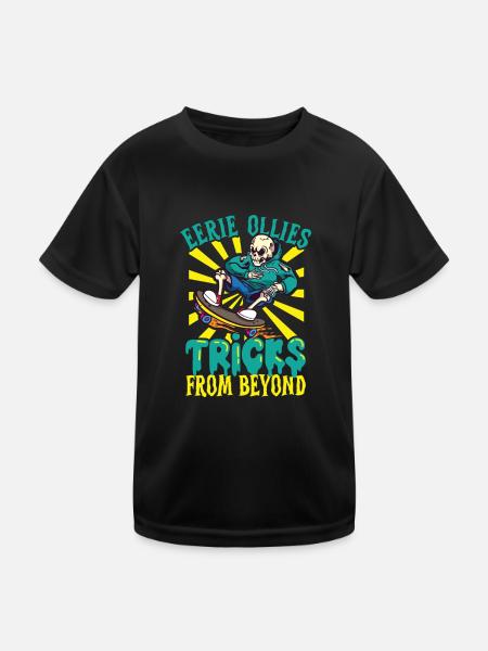 Horror Skateboarder Halloween Skateboard Cadeau - T-shirt sport Enfant - noir - Devant