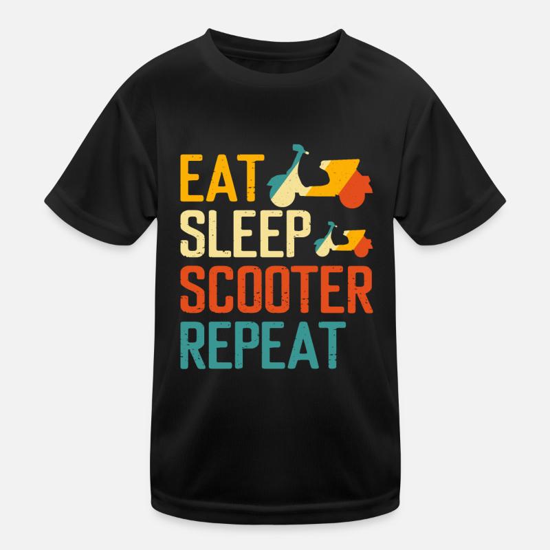 Roller Rollerfahrer Motorroller Kinder Funktions-T-Shirt