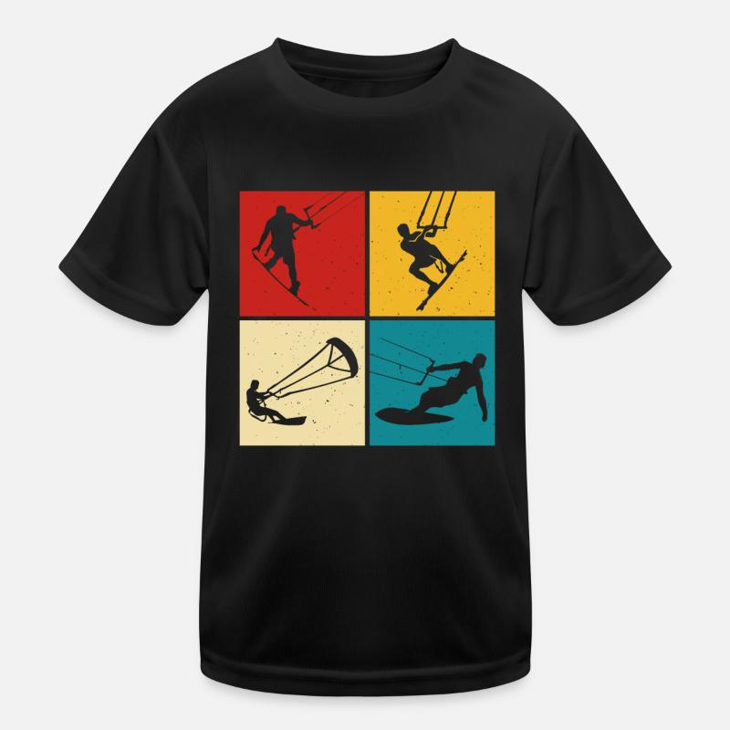 Kitesurf Kitesurfer Kiteboard Kinder Funktions-T-Shirt