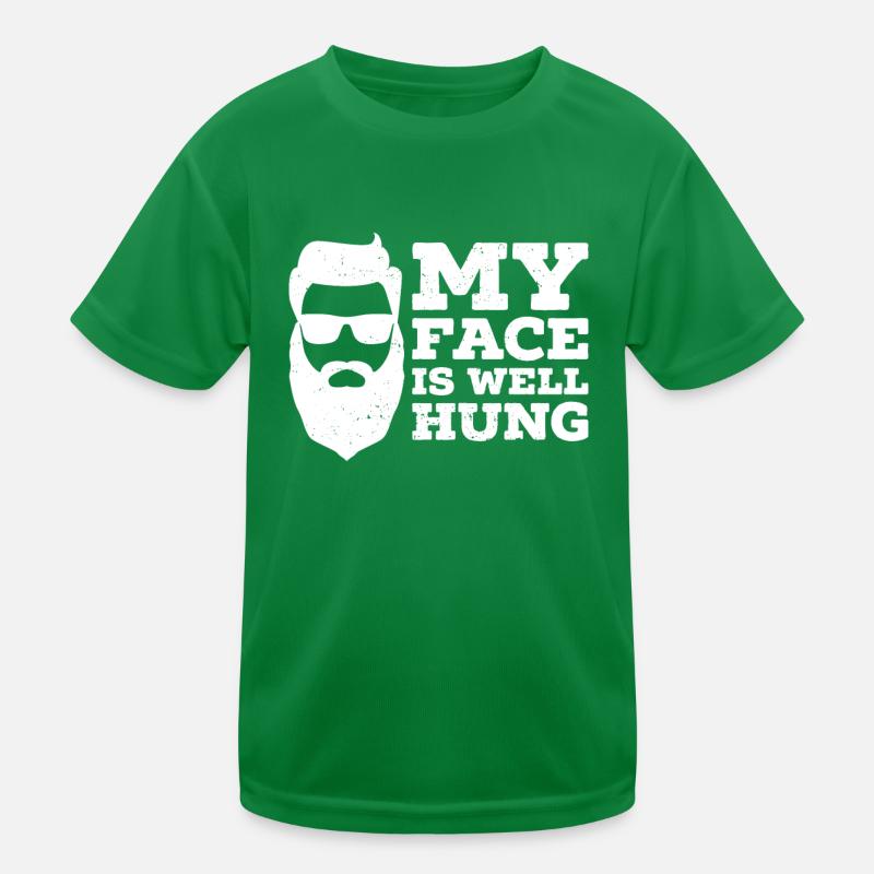 Beard Lover Bearded Man My Face Is Kids Functional T-Shirt