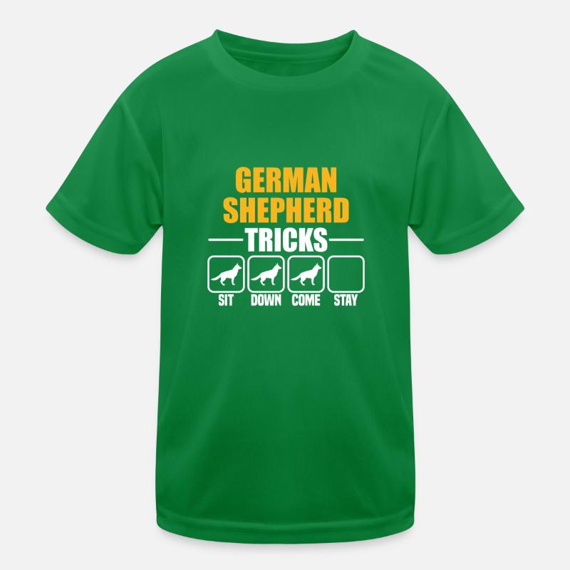 German Shepherd Tricks Kids Functional T-Shirt