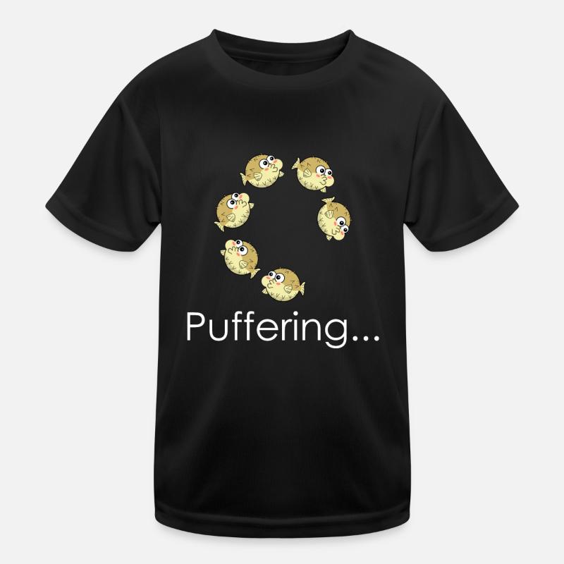 Bufferring Pufferfish Kids Functional T-Shirt