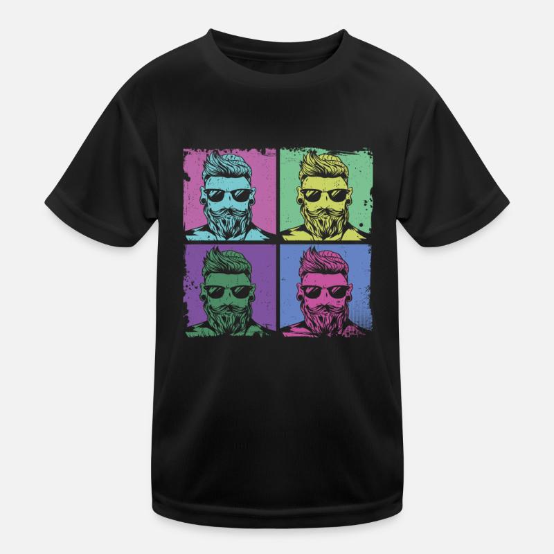 Beard Lover Bearded Man Retro Kinder Funktions-T-Shirt